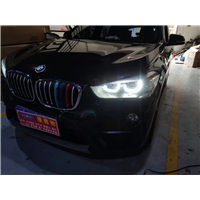 宝马X1勺子日行灯升级远近光欧司朗LED双光透镜 
