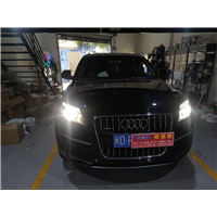 奥迪Q7原车透镜老化重新升级透镜 