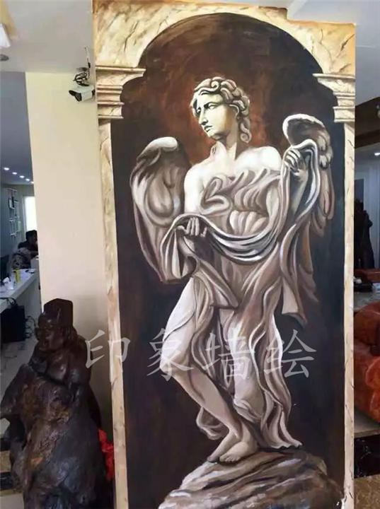 襄阳手绘3d立体画、墙绘4