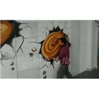 襄阳3D立体画墙绘2