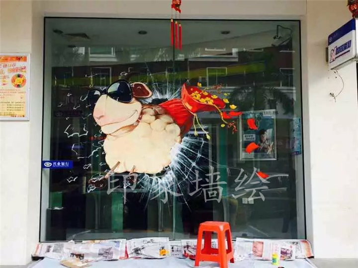 襄阳手绘3d立体画、墙绘