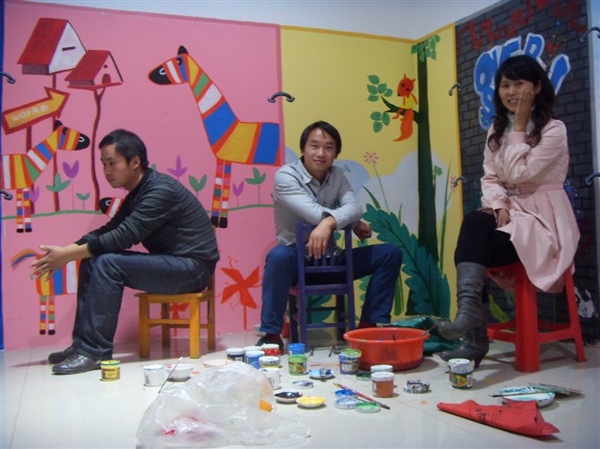 襄阳酒店墙绘 
