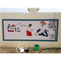 黄石文化墙彩绘|黄石文化墙墙绘