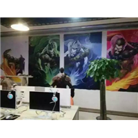 黄冈网咖墙绘|黄石酒吧墙绘
