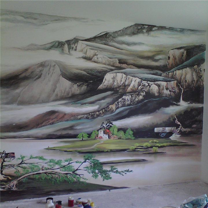 中山手绘墙中山墙绘中山墙画佛山珠海手绘