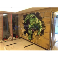 中山手绘墙珠海3D壁画佛山墙绘 