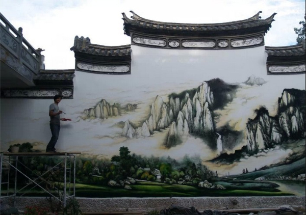 佛山珠海中山商铺店铺餐馆 酒吧网吧墙画墙绘涂鸦手绘