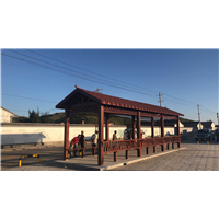 怀仁防腐木长廊 
