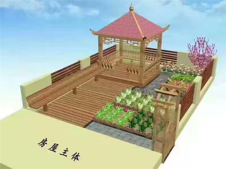 别墅防腐木凉亭施工