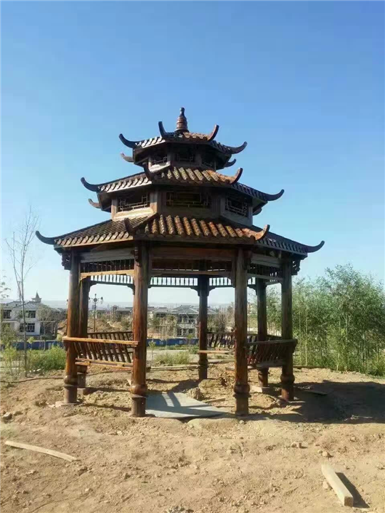 大同哪有防腐木、大同防腐木凉亭施工 