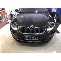斯柯达明锐车灯升级改装海拉五透镜 