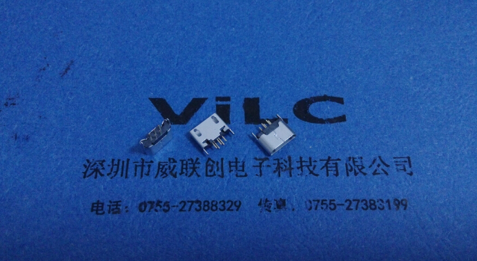 垂立式DIP插板MICRO USB180°直边插板【铜壳/铁壳/B型母座】 
