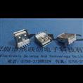 正向USB-后两脚/弯脚DIP插脚母座+卷边、铜壳 亮面 