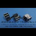 90度USB-AF双层无弹后包-有导位-PBT黑胶/LCP 
