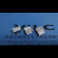 反向USB2.0+A母沉板反向胶芯/DIP插件（卷边） 