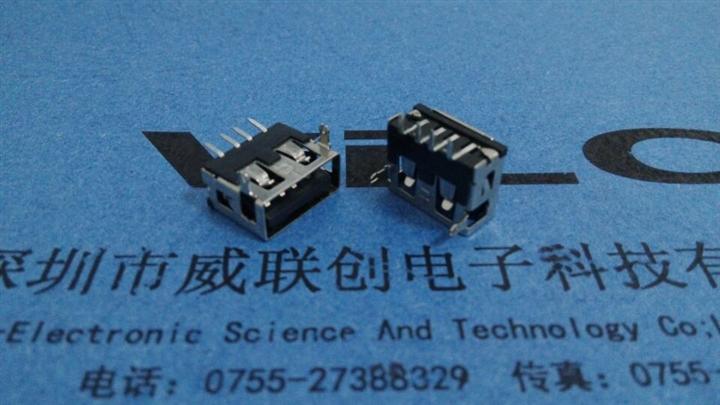 USB 前插后贴+加长针SMT+2脚DIP[山子胶芯】PBT黑胶 