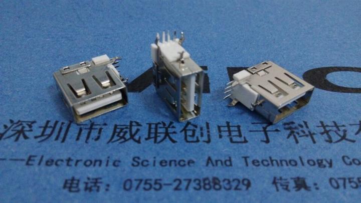 A母-AF短体+侧插USB弯脚 无卷边 
