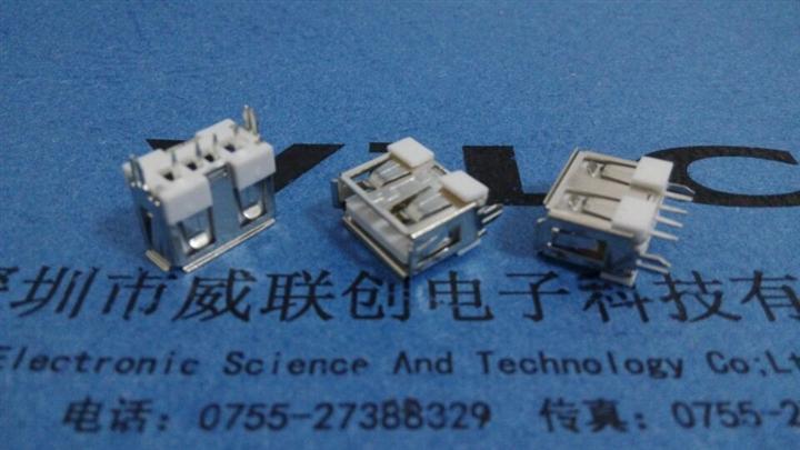 180度/垂直插板母座¤两固定脚=短体10.0USB 