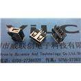 A母 180度直立式USB 短体母座（10.0）鱼叉-七脚DIP插板 LCP 