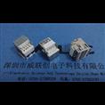 【AF双层USB沉板母座】+90度插板-带卡板铜壳/铁壳 