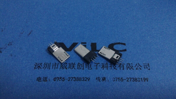 MICRO【铁壳-不锈钢-铜壳】USB-单脚加长公头+夹板式-雾面/亮面 