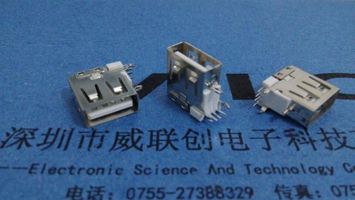 USB侧插短体+4pin3脚定位 直边-直口 