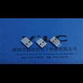 USB3.0镀金15U公头蓝色胶芯AM沉板1.85mm贴板SMT 无柱9P 