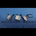 USB AF 沉板180度SMT-贴片（前贴后插固定） 无卷边 