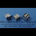 吊钩型母座=AF USB双层◆DIP插脚带弯钩(体长14.2） 
