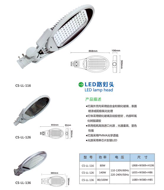 太阳能路灯头01 