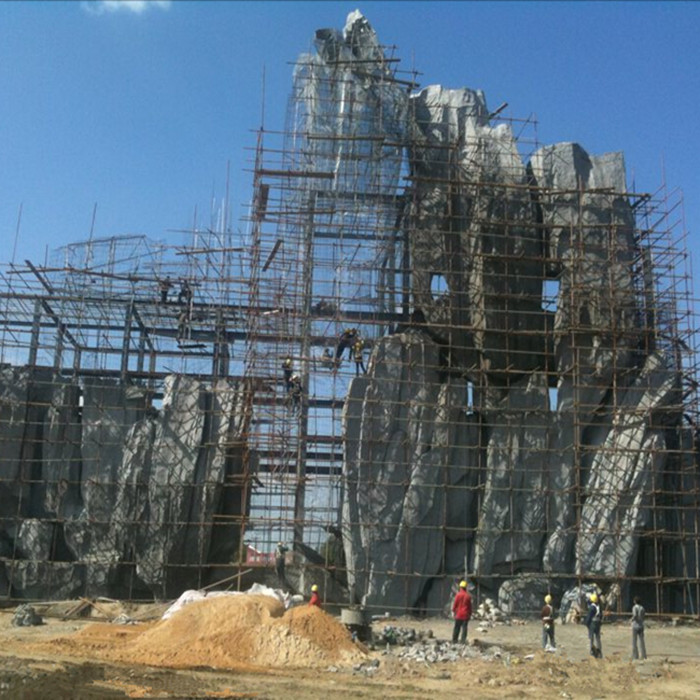 百色假山塑石，百色仿古建筑，百色仿木栏杆 