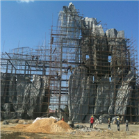百色假山塑石，百色仿古建筑，百色仿木栏杆 