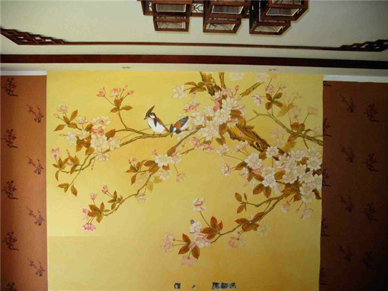佛山电视背景墙画|佛山壁画|佛山彩绘 