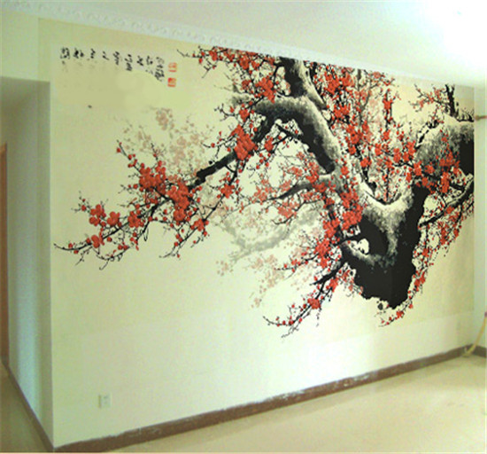 佛山电视背景墙画|佛山壁画|佛山彩绘 