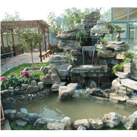 湖南水泥假树大门h芙蓉假山塑石施工