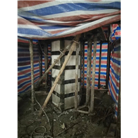 湖南株洲某小区柱子钢板加固施工 