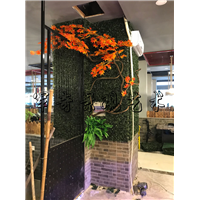 餐饮店室内植物墙造景 