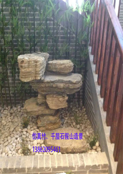 苏州昆山常熟仿真竹仿真草仿枯树干水池造景