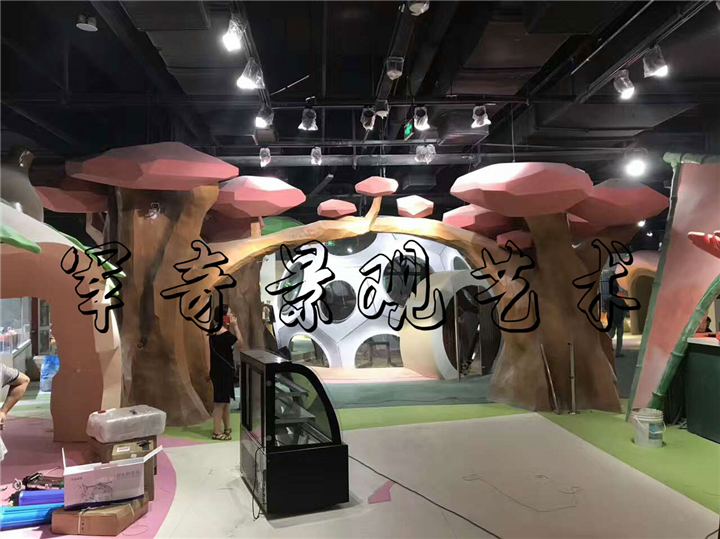 假山仿树大门工程 