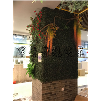 餐饮店室内植物墙造景 