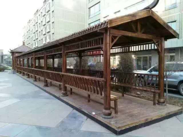 内蒙古防腐木长廊厂家 
