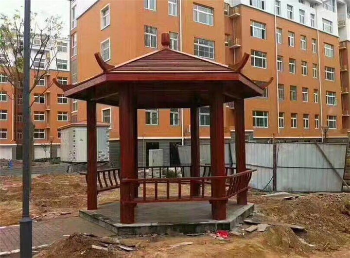 内蒙古防腐木凉亭 