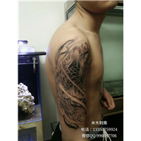 乐山哪里纹身好#米木刺青#乐山鲤鱼纹身 