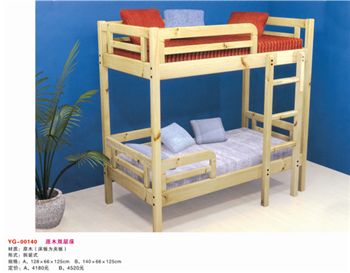 郑州儿童家具|原木双人床 