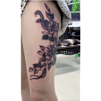 石狮纹身遮盖疤痕 