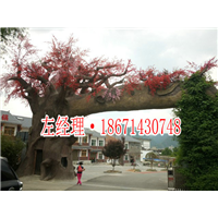 蒲城县新农村路口仿榕树牌楼效果图