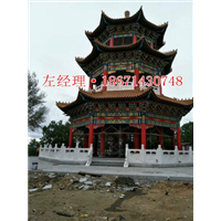 专业六角双层亭子效果图制作 