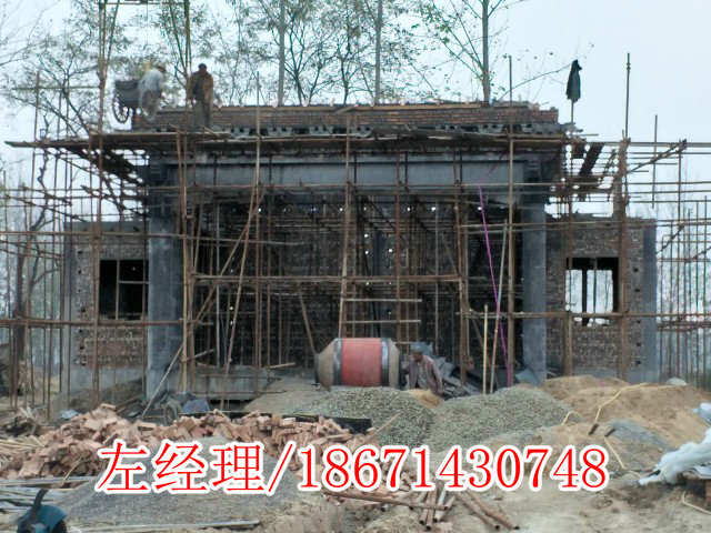 陕西农村仿古六角戏楼施工案例