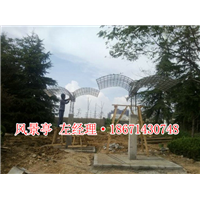 海南海边风景亭子施工效果图