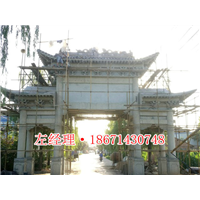 八柱水泥钢筋结构门楼施工现场案例 